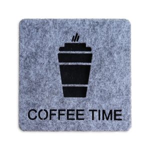 Coffee Time Keçe Bardak Altlığı